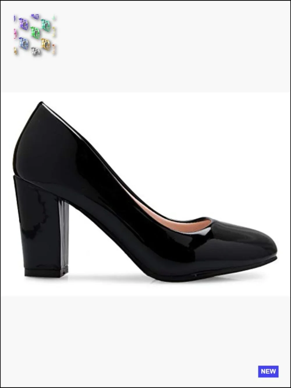 Classic Round-Toe Platform Pumps High Block Heel Cushioned Comfort